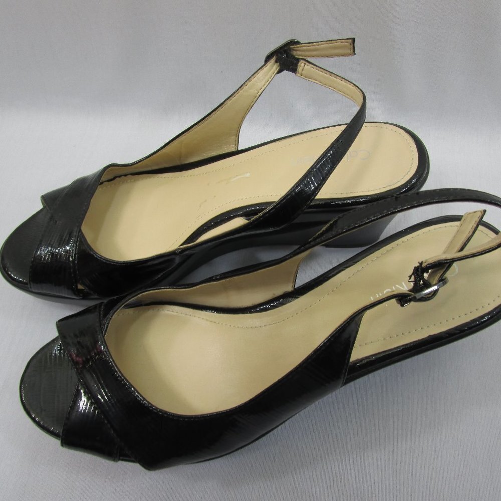 CALVIN KLEIN ROSARIA WEDGE SANDAL SZ 7.5